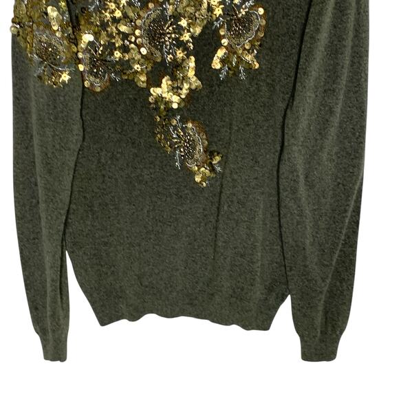 D&G DOLCE GABBANA L Vintage Embroidered Metallic Sequin Sweater Wool - Picture 5 of 8